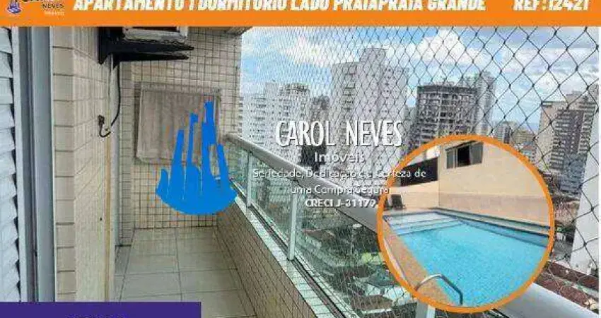 APARTAMENTO 1 DORMITORIO PISCINA LADO PRAIA FINANCIAMENTO PRAIA GRANDE