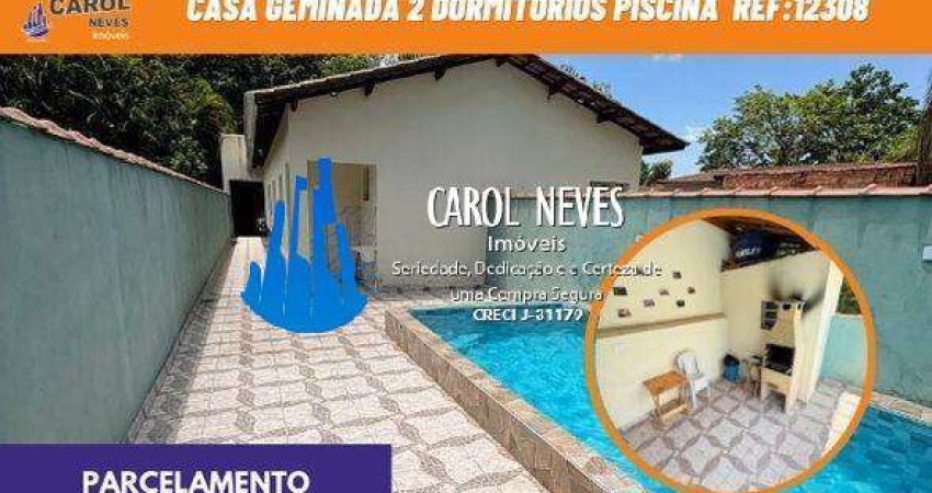CASA 2 DORMITORIOS 1 SUITE PISCINA PARCELAMENTO DIRETO LADO PISTA MONGAGUA