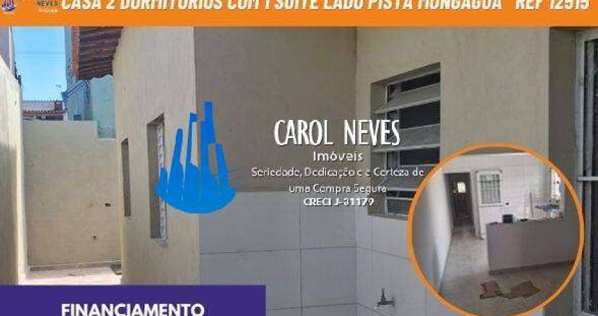 CASA GEMINADA 2 DORMITORIOS 1 SUITE LADO PISTA FINANCIAMENTO MONGAGUA