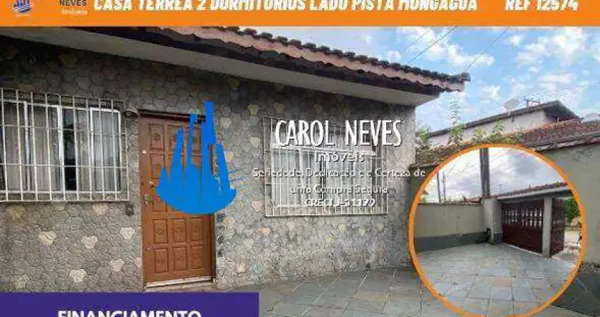 CASA 2 DORMITORIOS CHURRASQUEIRA LADO PISTA FINANCIAMENTO MONGAGUA