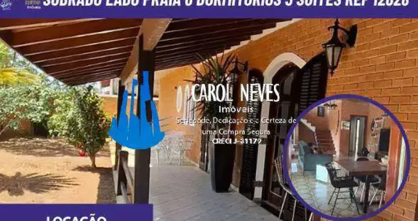 SOBRADO LOCACAO LADO PRAIA 6 DORMITORIOS 3 SUITES PERUIBE