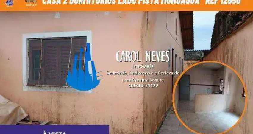 CASA 2 DORMITORIOS OPORTUNIDADE LADO PISTA À VISTA MONGAGUA