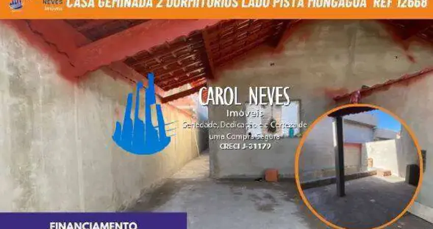CASA 2 DORMITORIOS PISCINA 1 SUITE LADO PISTA FINANCIAMENTO MONGAGUA