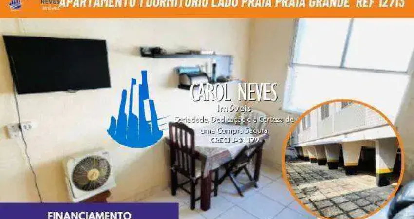 Apartamento 1 dormitorio lado praia financiamento bancario praia grande