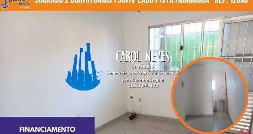 Sobrado 2 dormitorios 1 suite lado pista financiamento mongagua