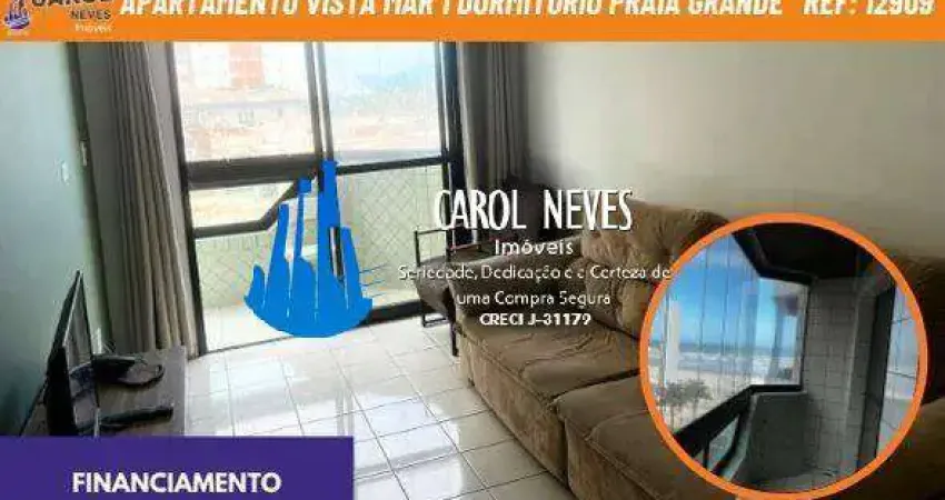 Apartamento vista mar 1 dormitorio financiamento praia grande