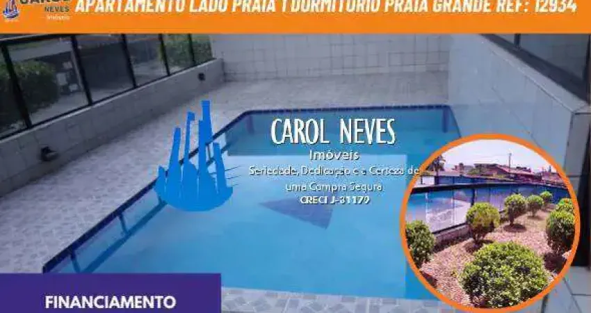 Apartamento lado praia 1 dormitorio financiamento praia grande