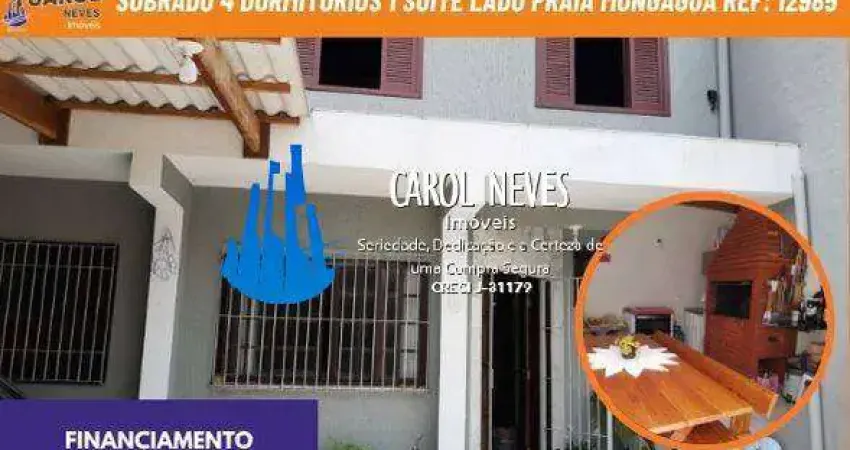 Sobrado 4 dormitorios 1 suite lado praia financiamento mongagua