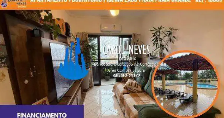 Apartamento 1 dormitorio piscina lado praia financiamento praia grande