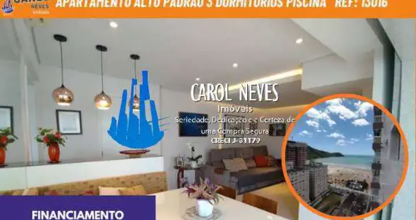 Apartamento alto padrao 3 dormitorios piscina financiamento praia grande