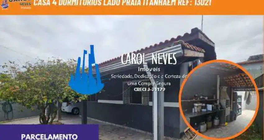 Casa 4 dormitorios lado praia parcelamento direto itanhaem