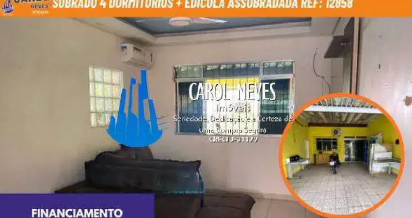 Sobrado 4 dormitórios + edicula assobradada financiamento itanhaem