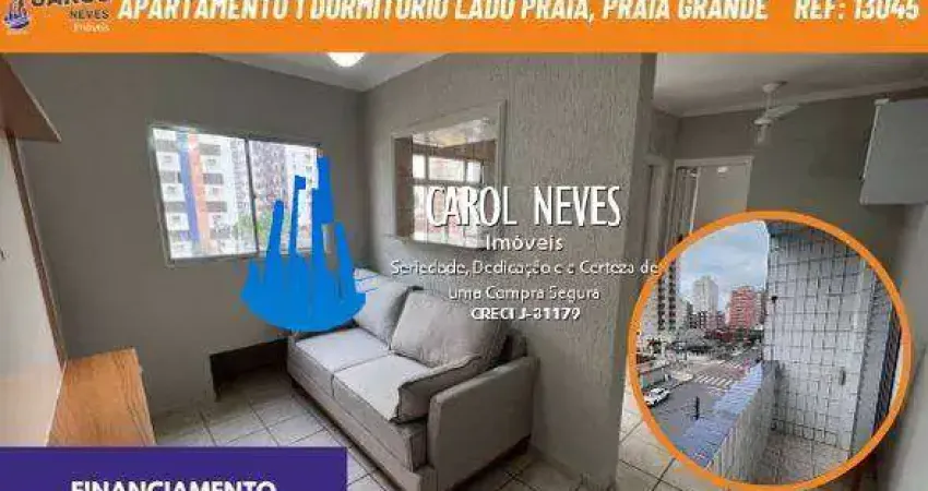 Apartamento 1 dormitorio lado praia financiamento praia grande
