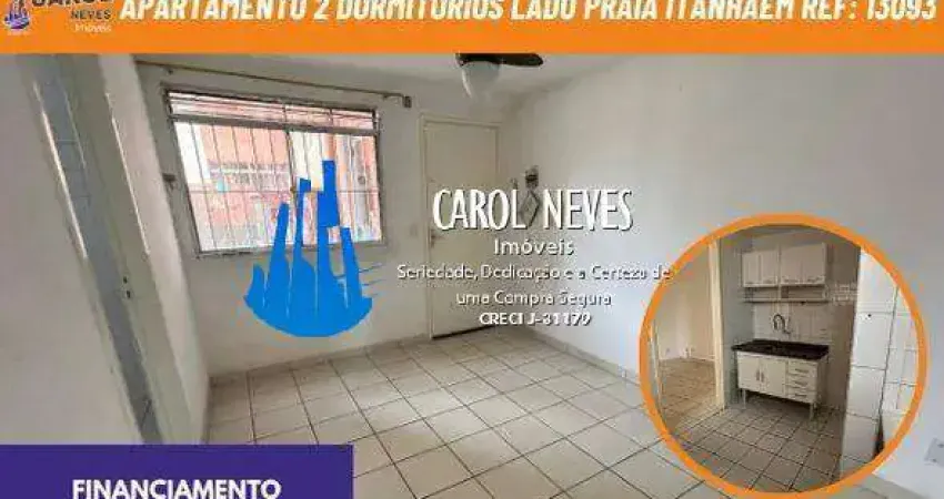 Apartamento 2 dormitorios lado praia financiamento itanhaem