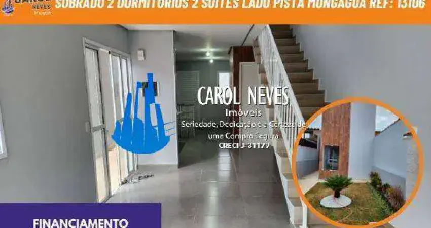 Sobrado 2 dormitorios 2 suites lado pista financiamento mongagua