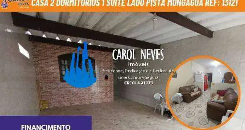 Casa 2 dormitorios 1 suite lado pista financiamento mongagua