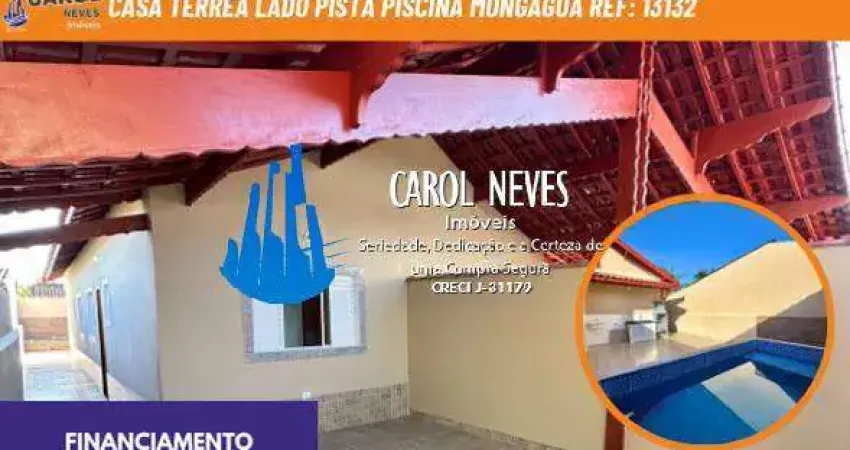 Casa nova terrea lado pista piscina financiamento mongagua