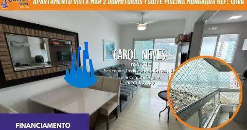 Apartamento vista mar 2 dormitorios 1 suite piscina financiamento mongagua