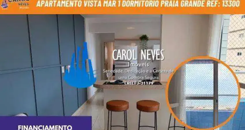 Apartamento vista mar 1 dormitorio financiamento praia grande