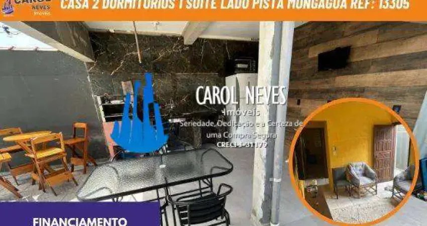 Casa 2 dormitorios 1 suite lado pista financiamento mongagua