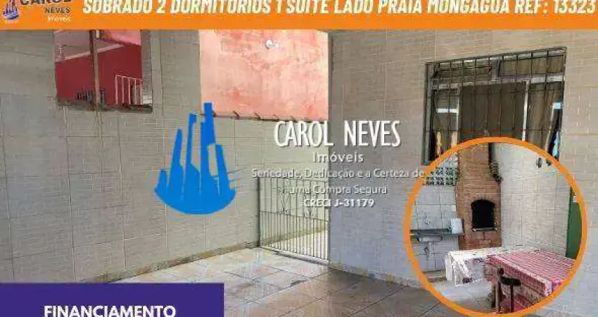 Sobrado 2 dormitorios 1 suite lado praia financiamento mongagua