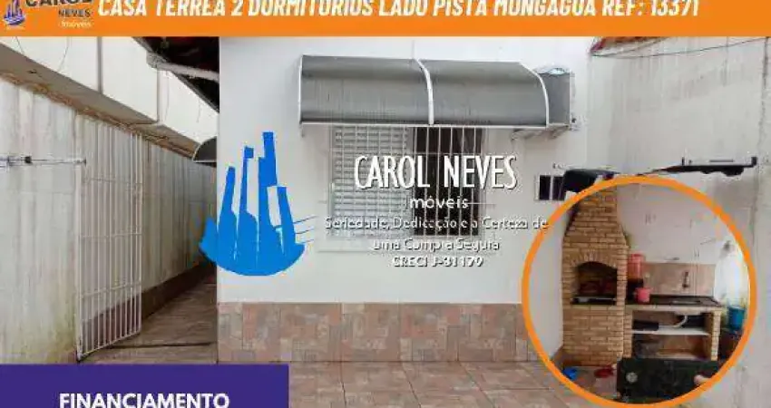 Casa terrea 2 dormitorios lado pista financiamento mongagua