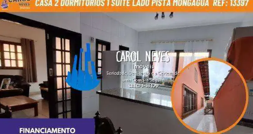Casa 2 dormitorios 1 suite lado pista financiamento mongagua