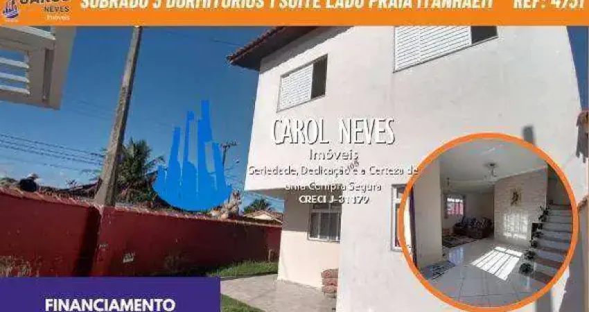 Sobrado 3 dormitorios 1 suite lado praia financiamento itanhaem