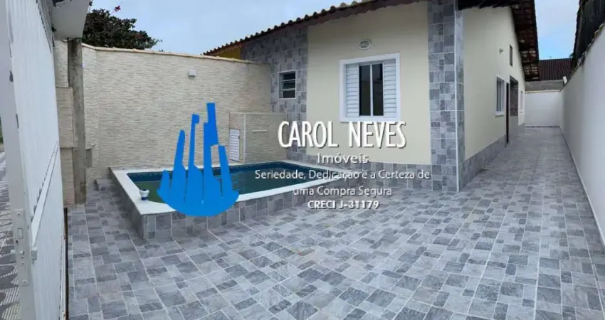 CASA NOVA 2 DORMITÓRIOS SUÍTE FINANCIAMENTO BANCÁRIO PISCINA MONGAGUÁ