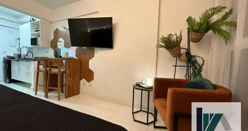 (pronto para morar) apartamento com 1 dormitório, 24 m² - venda por r$ 245.000 ou aluguel por r$ 2.100/mês - jardim das vertentes - são paulo/sp