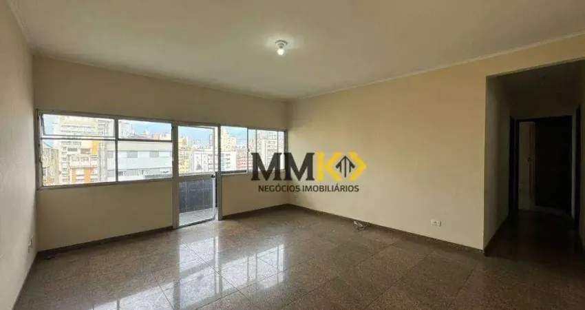 Apartamento Amplo com Vista Lateral para o Mar no Coração do Gonzaga – 160m² | 2 Dorms | 1 Vaga