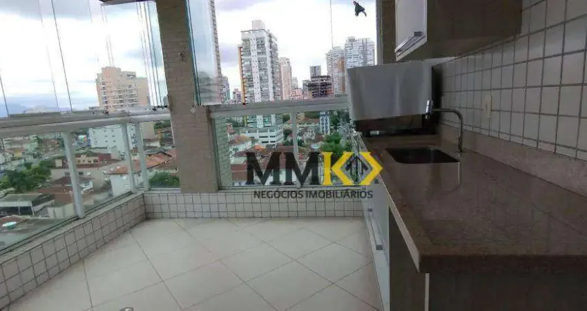 Apartamento com 3 dormitórios à venda, 123 m² por R$ 1.191.500,00 - Pompéia - Santos/SP