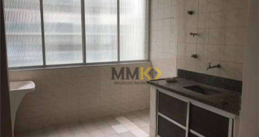 Apartamento com 1 dormitório para alugar, 40 m² no Gonzaga - Santos/SP