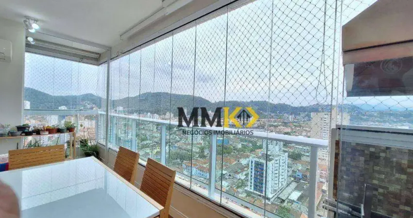 Apartamento com 3 dormitórios para alugar, 88 m² por R$ 8.000,02/mês - Campo Grande - Santos/SP