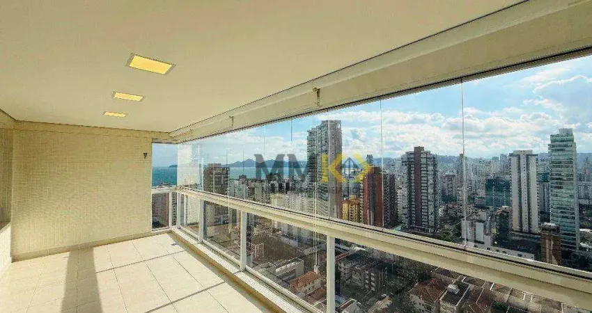 Apartamento espetacular com vista mar panorâmica no embaré, 4 dorms, 3 suítes, 2 vagas!