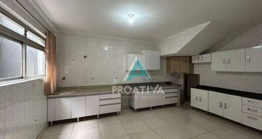 Casa com 3 dormitórios para alugar, 124 m² por R$ 3.355,15/mês - Vila Homero Thon - Santo André/SP