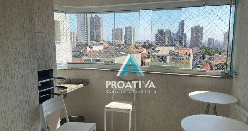 Apartamento com 3 dormitórios à venda, 93 m² por R$ 690.000,06 - Campestre - Santo André/SP