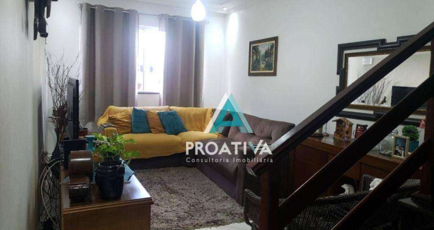 Sobrado com 3 dormitórios à venda, 114 m²  - Jardim Progresso - Santo André/SP