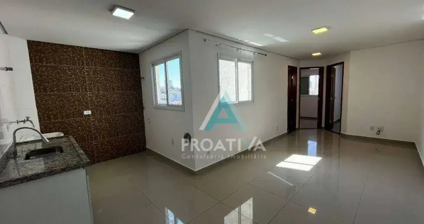 Apartamento com 2 dormitórios para alugar, 42 m² por r$ 2.132,20/mês - santa maria - santo andré/sp