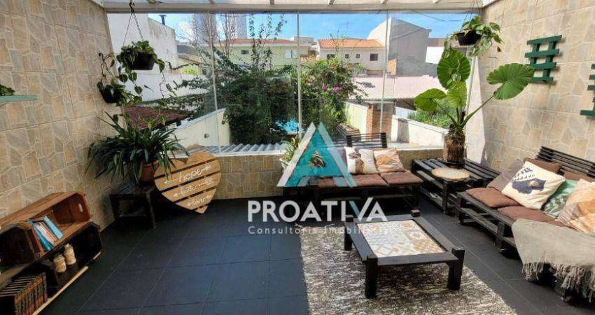 Sobrado com 3 dormitórios à venda, 225 m² - Vila Valparaíso - Santo André/SP