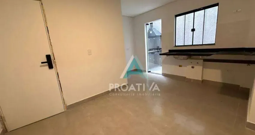 Apartamento com 2 dormitórios à venda, 50 m²  - campestre - santo andré/sp