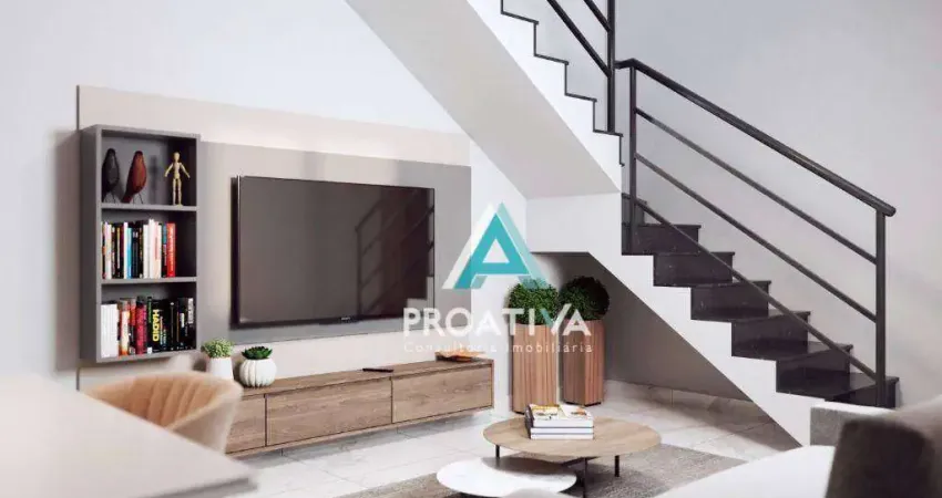 Cobertura sem condomínio, com elevador, 2 dormitórios, sendo 1 suíte à venda, 100,68 m² - santa maria - santo andré/sp.