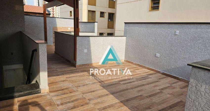 Cobertura com 2 dormitórios à venda, 90 m² - Vila Bastos - Santo André/SP
