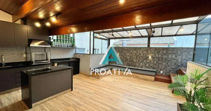 Cobertura com 2 dormitórios à venda, 100 m² - vila bastos - santo andré/sp