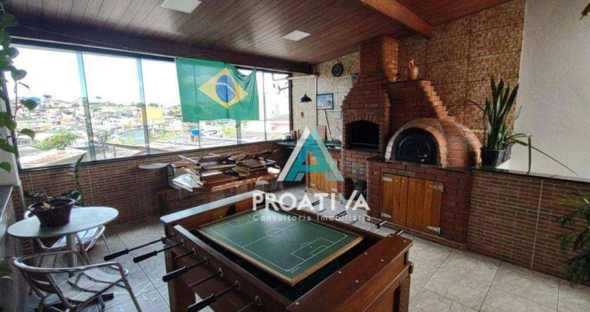 Casa com 2 dormitórios à venda, 126 m²  - Jardim Cristiane - Santo André/SP