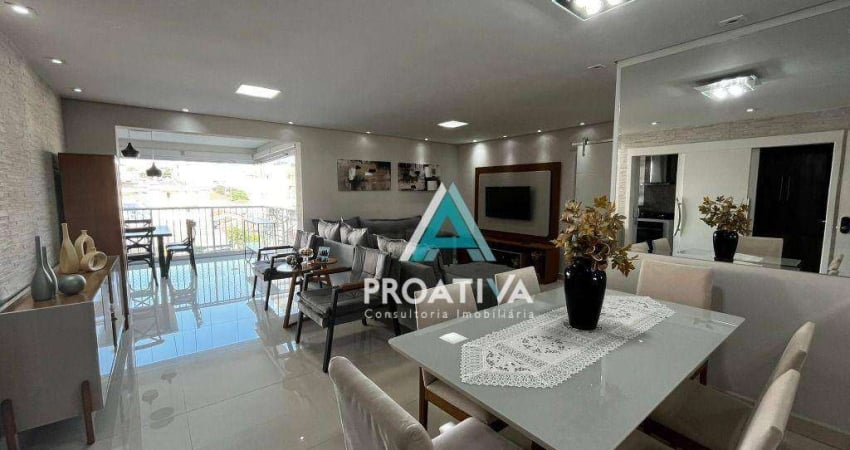Apartamento com 3 dormitórios à venda, 124 m² - Campestre - Santo André/SP