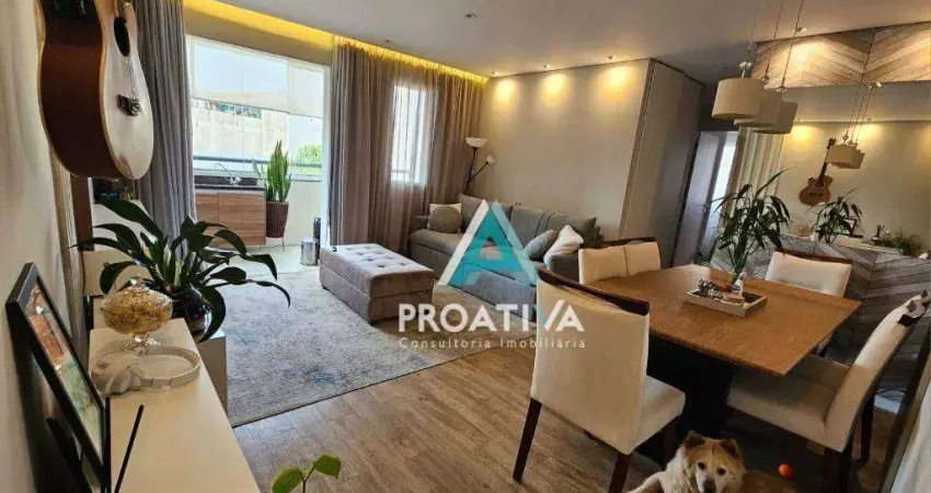 Apartamento com 2 dormitórios à venda, 73 m² - Vila Humaitá - Santo André/SP