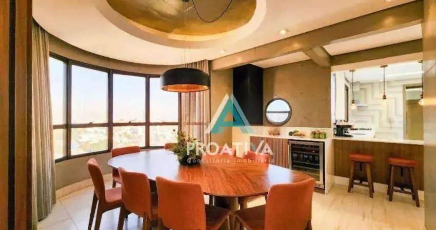 Apartamento com 3 dormitórios à venda, 181 m²  - jardim - santo andré/sp