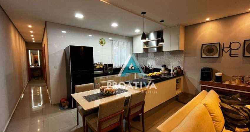 Linda Cobertura com 3 dormitórios à venda, 152 m² por R$ 950.000 - Vila Pires - Santo André/SP