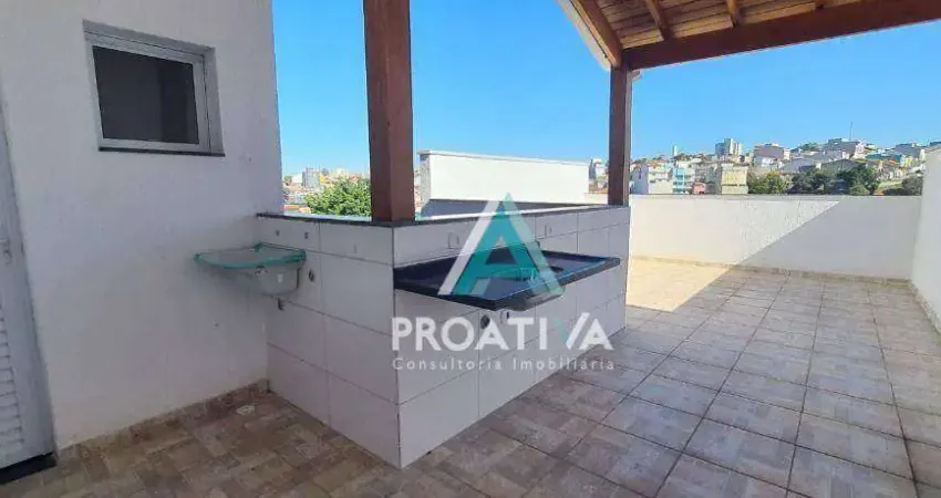Cobertura com 2 dormitórios à venda, 80 m² por r$ 426.000,00 - vila linda - santo andré/sp